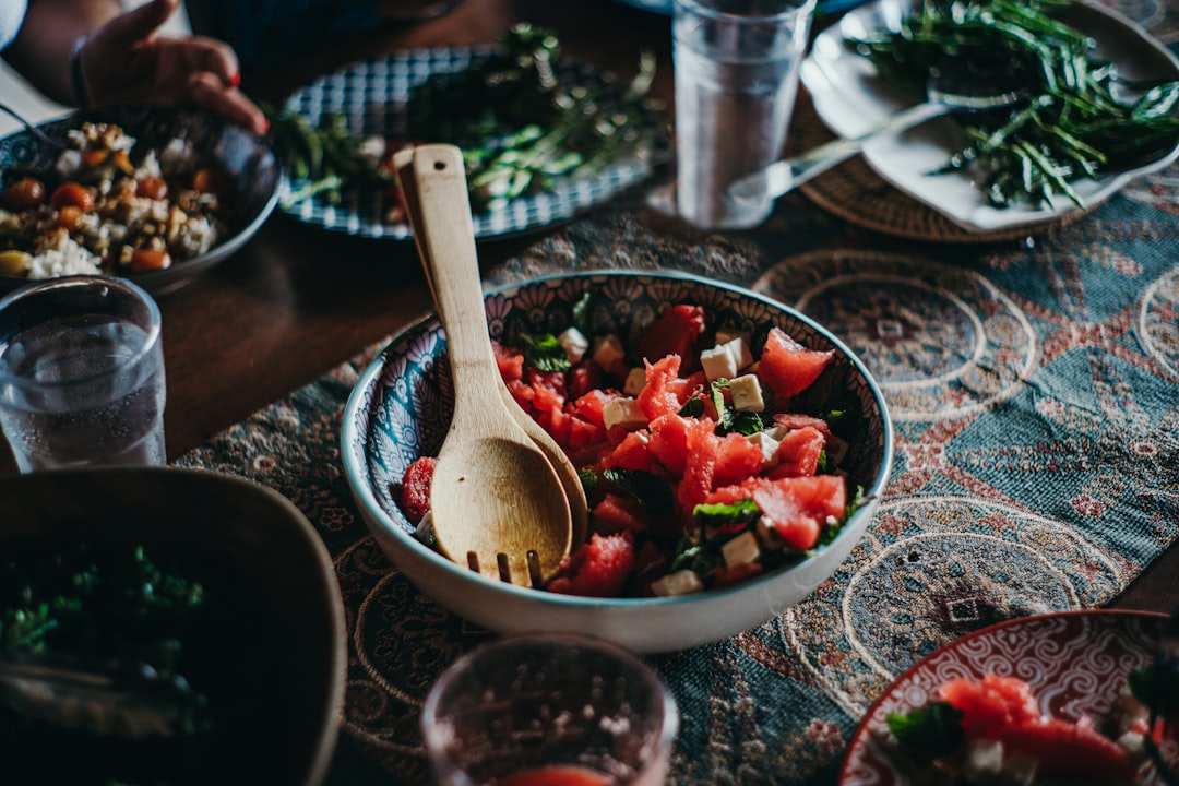 Table of beans, vegetables, and simple whole foods