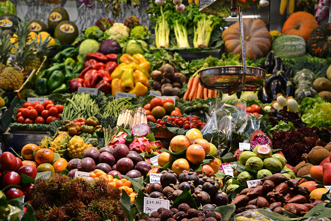 Fresh colorful produce at a market