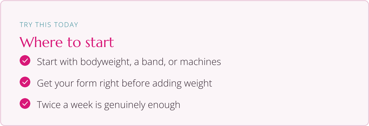 Try this today: where to start with strength training