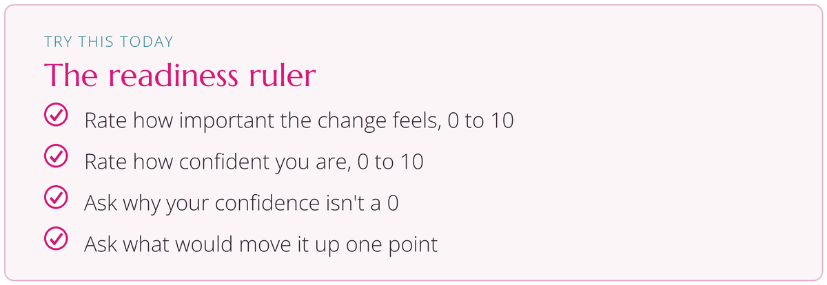 Try this today: The readiness ruler